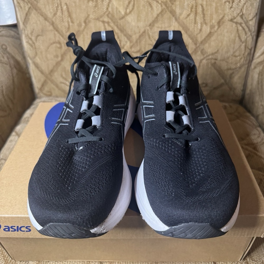 Asics Gel-Nimbus 26 Shoes Mens 10 Black Graphite Grey Road Race Running - Picture 5 of 12